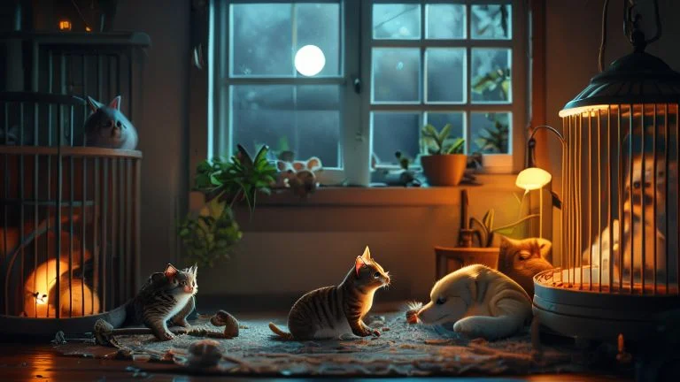 Entenda como e por que seus pets se comportam à noite