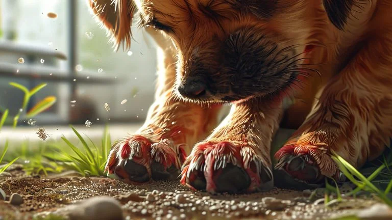 Por que meu cachorro lambendo as patas sem parar? Entenda as causas